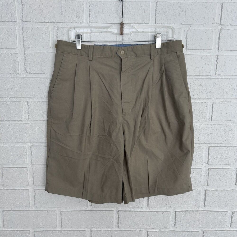 Vintage Bugle Boy Shorts Pleated Mens 36 Khaki Style 90702A80 New With Tags